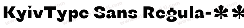 KyivType Sans Regula字体转换